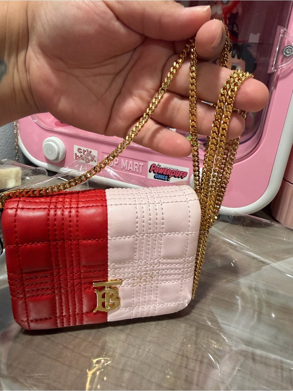 Burberry Lola leather mini bag with Gold Chain